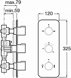 Термостат Roca Puzzle 5A2878C00 для душа с внутренней частью фото 4