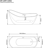 Акриловая ванна Grossman Style 200x85 GR-2302 фото 3