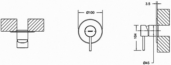 Смеситель Bravat Arc-K PB86061BW-A1-07 для душа фото 2