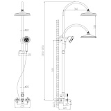 Душевая стойка Lemark Duetto LM5762C со смесителем фото 2