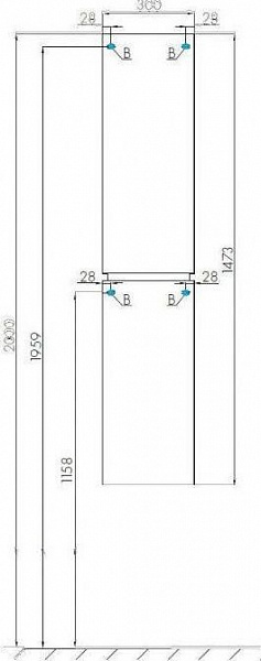 Шкаф-пенал Акватон Скай PRO 30x148 см белый / черный 1A238603SY01L левый фото 6