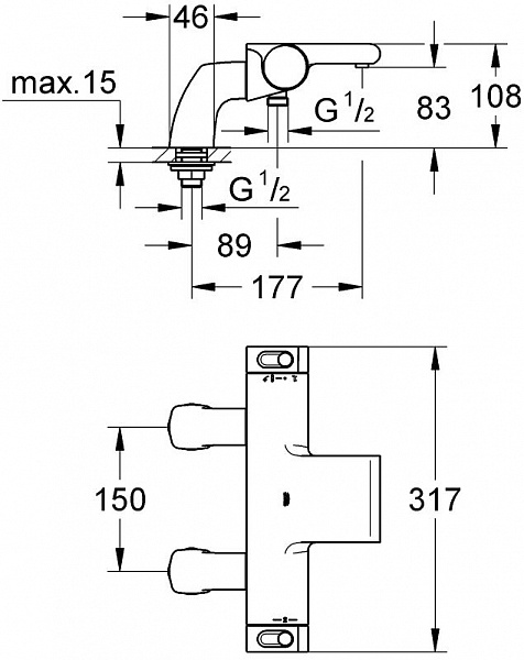 Термостат Grohe Grohtherm 2000 34176001 для ванны с душем фото 5