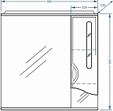 Зеркало-шкаф Stella Polar Сильва 80х80 SP-00000206 с подсветкой фото 6