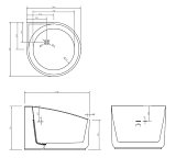 Акриловая ванна ABBER 95x95 AB9305 фото 4