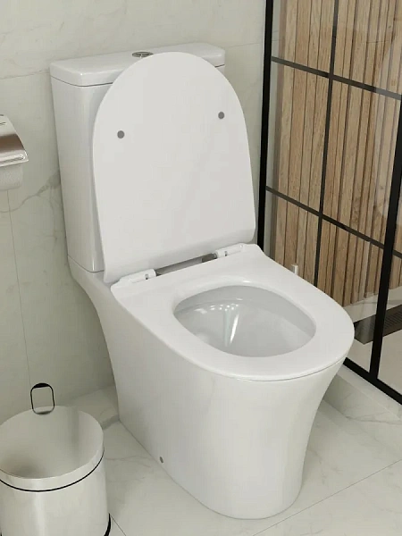Унитаз-компакт Teymi Belinda Pro Vortex W00120 напольный безободковый с микролифтом фото 4