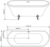 Акриловая ванна Grossman 172x80 GR-1001 фото 3