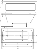 Акриловая ванна Aquatek Мия 140x70 MIY140-0000001 фото 3