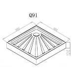 Душевой поддон Ceruttispa 90x90 Q91 квадратный фото 2