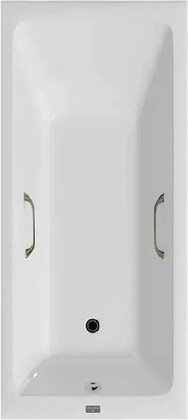 Чугунная ванна Vinsent Veron Kingston VKN1808050H/VH0012BR с квадратными бронзовыми ручками фото 1