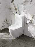 Унитаз-компакт Paomo Milana Vortex PO-40115 напольный безободковый с микролифтом фото 4