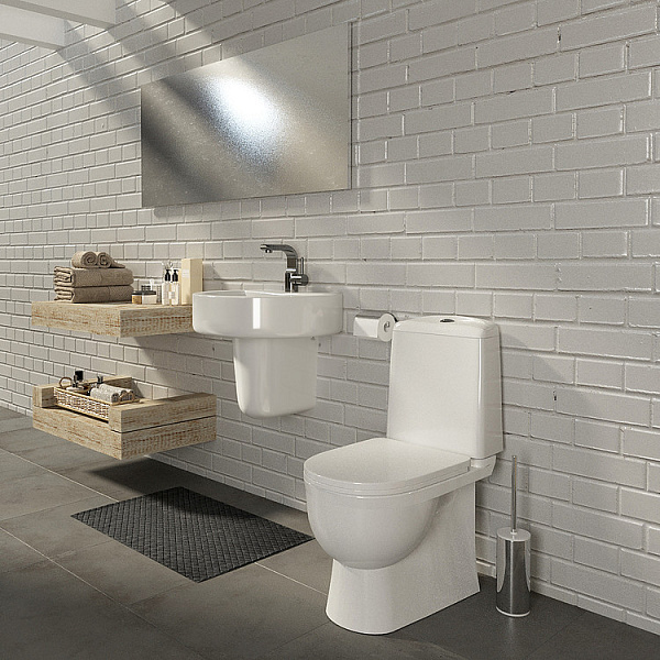 Унитаз-компакт Sanita Luxe Best WC.CC/Best/2-DM/WHT.G/S1 напольный с сиденьем микролифт фото 4