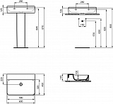 Раковина Ideal Standard Conca 60 см T379201 фото 5