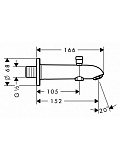 Излив Hansgrohe Talis 13423000 для ванны с душем фото 2