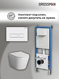 Унитаз Grossman Торнадо 97.4478SQ.03.000 с инсталляцией и белой глянцевой кнопкой смыва фото 17
