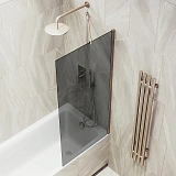 Шторка для ванны MaybahGlass 30x140 MGV-252-2ш профиль бронза стекло графит фото 5