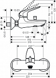 Смеситель Hansgrohe Novus 71042000 для ванны с душем фото 5