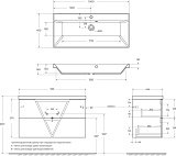 Тумба с раковиной BelBagno Vittoria 100 подвесная фото 15