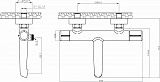 Смеситель Agger Slim A2210000 для ванны с душем фото 2