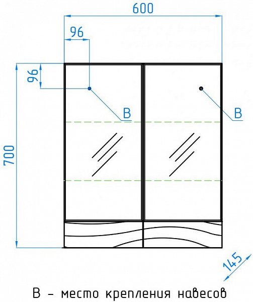 Зеркало-шкаф Style Line Вероника 60x70 ЛС-00000055 фото 6