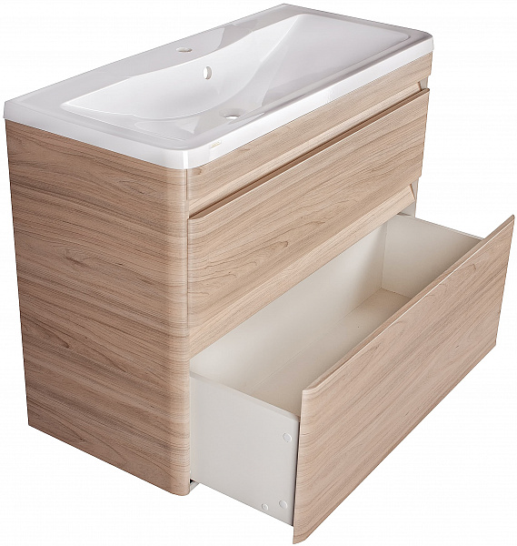 Мебель для ванной Style Line Атлантика 100 напольная ясень перламутр фото 4