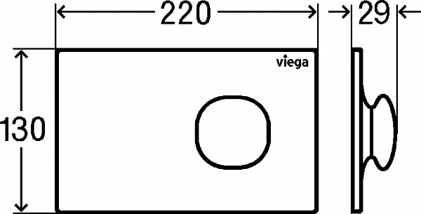 Смывная клавиша для унитазов Viega Visign for More 202 773465 фото 3