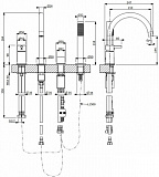 Смеситель Cezares Tink TINK-BVDM4-NOP на борт ванны фото 2