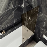 Шторка для ванны MaybahGlass 30x140 MGV-250-5у профиль хром стекло бронза фото 3