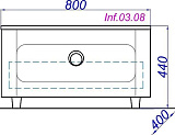 Тумба Aqwella Infinity 80 Inf.03.08 фото 2