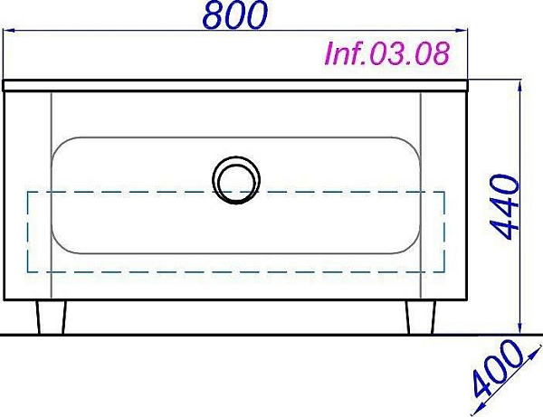 Тумба Aqwella Infinity 80 Inf.03.08 фото 2