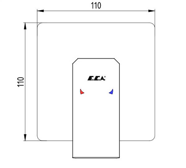 Смеситель E.C.A. Tiera 02167105C1EX-K для душа фото 2