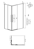 Душевая дверь Grossman Galaxy 70x195 1/2.K33.01.70.10.00 фото 2