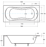 Акриловая ванна Besco Aria 150x70 WAA-150-PA фото 4