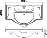 Раковина Roca America 87 см 327206000 фото 4