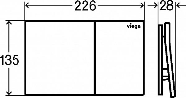 Смывная клавиша для унитазов Viega Visign for More 200 773601 фото 3
