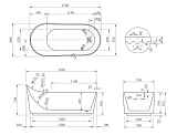 Акриловая ванна ABBER 170x80 AB9445MW фото 4