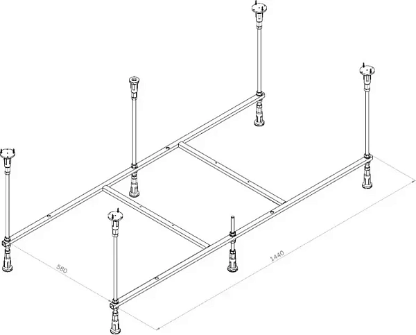 Каркас для ванн 150x70 AM.PM Func W84A-150-070W-R с монтажным набором фото 2