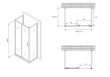 Душевой уголок ABBER Schwarzer Diamant 170x90 AG30170B-S90B-S90B стекло прозрачное профиль черный без поддона фото 5