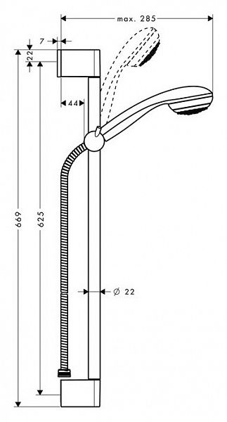 Душевой гарнитур Hansgrohe Crometta 85 27652000 фото 2