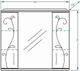 Зеркало-шкаф Stella Polar Фантазия 80x70 SP-00000226 с подсветкой фото 4