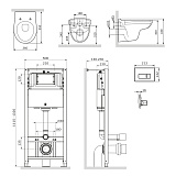 Унитаз с инсталляцией и кнопкой смыва Am.Pm Sense IS48051.741700 фото 9