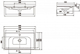 Раковина CeraStyle Frame 80 см 031200-u фото 3