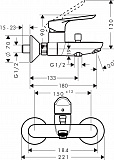 Смеситель Hansgrohe Logis E 71403000 для ванны с душем фото 2