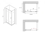 Душевой уголок ABBER Schwarzer Diamant 180x70 AG30180B-S70B стекло прозрачное профиль черный без поддона фото 5