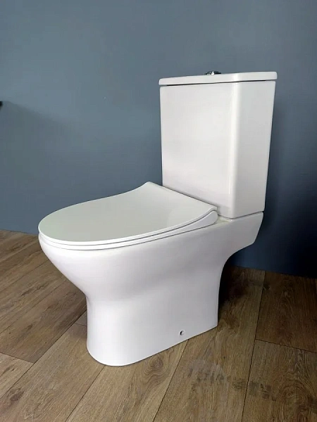 Унитаз-компакт Watersense Belinda W00136 напольный безободковый с микролифтом фото 9