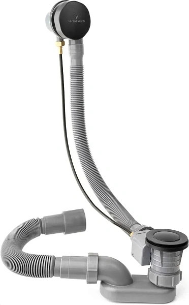 Слив-перелив Vinsent Veron VB150.520B полуавтомат черный матовый фото 1