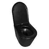 Унитаз Azario Teramo AZ-0053-UQ3-MB подвесной безободковый с сиденьем микролифт фото 2