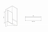 Душевая шторка на ванну ABBER Immer Offen 100x140 AG71100B стекло прозрачное профиль черный фото 3