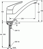 Смеситель Ideal Standard Cerasprint New B5344AA для кухонной мойки фото 3