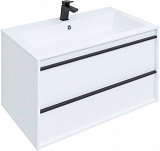 Мебель для ванной Aquanet Lino 90 подвесная белая матовая фото 4