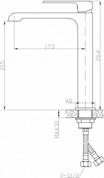 Смеситель BelBagno Dory DOR-LMC-CRM для раковины-чаши фото 2